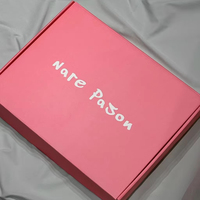 Cajas de Embalaje para Ropa de Color Rosa, Venta Directa de Fábrica, con Laminación y Esponja, Cajas de Envío con Forro y Logotipo Personalizado