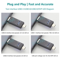 Testeur de vitesse USB USB-A outil de test de données de vérificateur de câble de Type C pour USB2.0 USB3.0 USB3.1 5G 10G tension pour l'inspection QC du concentrateur de laboratoire
