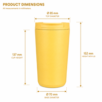 Gobelet à café personnalisé 13oz en acier inoxydable, tasse de voyage avec couvercle rabattable, cadeau promotionnel, vente en gros, marque privée