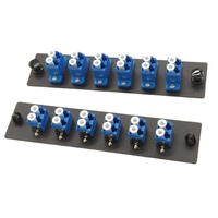 Kepadatan tinggi 6 12 24 port adaptor serat Universal Panel dengan SC/LC/FC APC UPC Adapter