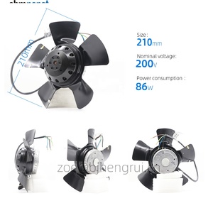 Ebmpapst A2D210-AA10-17 400V AC 130W 3250rpm 210mm bóng mang <span class=keywords><strong>Siemens</strong></span> 1ph713 loạt trục chính động cơ servo trục quạt làm mát - Product Image 2