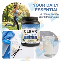 Poudre de protéines transparente avec formule d'isolat de lactosérum, 20 g de protéines pour boisson nutritionnelle sportive faible en calories, sans sucre, étiquette privée OEM