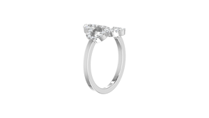 Anillo de Lujo para Mujer en Oro Sólido de 14K con 30 Diamantes Naturales de Corte Brillante Redondo, Color Blanco G |   0.23Ctw para Uso Diario - Product Image 4