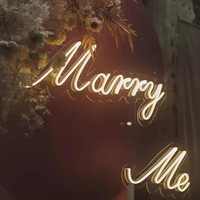 Enseigne au néon Will You Merry Me Mariage personnalisé Led le monde est à toi Enseignes au néon