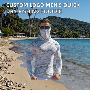 Sudadera de Pesca con Logotipo Personalizado para Hombre, Color Degradado, Secado Rápido, Transpirable, Camiseta Deportiva de Talla Grande, UPF50+, 100% Poliéster, Protección Solar - Product Image 2