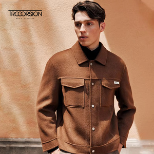 Classique <span class=keywords><strong>marron</strong></span> <span class=keywords><strong>Tweed</strong></span> Slim Fit hommes <span class=keywords><strong>Blazer</strong></span> respirant coton-polyester Smart décontracté affaires smoking simple boutonnage <span class=keywords><strong>blazer</strong></span> décontracté - Product Image 2