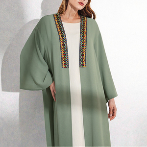 Vestidos de Noche/Formales de Alta Calidad, Estilo Árabe, con Volantes Sencillos y Discretos, Silueta en A, Largos, Estándar - Product Image 3