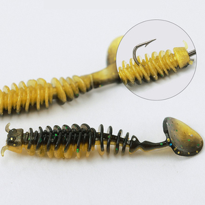 LUSHAZER PVC señuelo suave 5cm 6,5 cm 7,5 cm Señuelos de Pesca cebo suave T cola aparejos para agua dulce cebos de peces flotantes lubina trucha Pike - Product Image 6