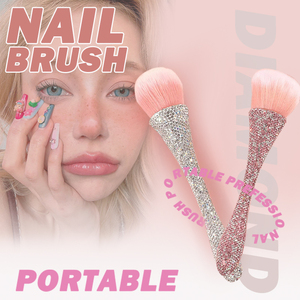 Pinceau à paillettes pour ongles, poils en nylon doux, motif rose, outil de nettoyage pour manucure, pour salon de manucure - Product Image 1
