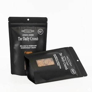 Sacs d'emballage alimentaire personnalisés imprimés avec fermeture éclair, pour bonbons, snacks, biscuits, gâteaux, sachets refermables avec fenêtre, pochettes alimentaires verticales - Product Image 2