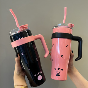 Disponibile Bottiglia d'Acqua <span class=keywords><strong>Blackpink</strong></span> da 40oz in Acciaio Inox 304, Tazza Termica Isolata da 40oz, Tazze da Caffè, Thermos Sottovuoto con Coperchio e Cannuccia - Product Image 2