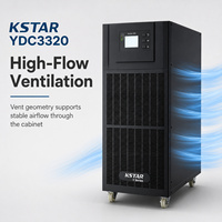 Kstar YDC3320 20KVA Tour d'alimentation sans interruption (UPS) avec fonction parallèle, double conversion en ligne, PF=0.99, double affichage LCD/LED, pour le transport