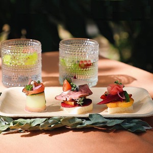 100-Pack 10 Inch Square Palm Leaf <b>Disposable</b> Bamboo <b>Plate</b> Dishes Eco-Friendly Biodegradable for Dessert Appetizer for Parties - Product Image 1