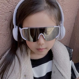 Kids Cycling Goggles <b>Full</b> Rim Spherical Lens UV400 Polycarbonate Anti <b>Slip</b> Outdoor Sports Protection - Product Image 1