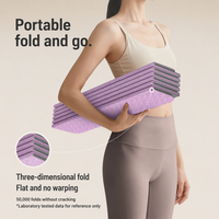 Tapis de yoga en TPE en gros d'usine, imprimé sur mesure, léger, écologique, antidérapant et pliable pour le voyage, la maison et l'entraînement physique