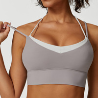 Conjunto Deportivo de Verano para Mujer: Sujetador Deportivo con Espalda Cruzada y Pantalones de Yoga de Cintura Alta, Transpirables y Absorbentes del Sudor