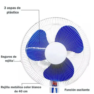 Ventola a piedistallo a 16 3 pale con telecomando a 3 velocità con supporto elettrico per raffreddamento ad aria 12V Box installazione spina - Product Image 2