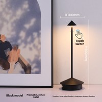 Lampe de table sans fil rechargeable moderne, commande tactile, lumière d'ambiance LED, lampe de bureau à charge USB pour restaurant, hôtel, bar