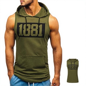 Camiseta Deportiva con Capucha para Hombre, Transpirable, de Spandex/Poliéster, con Bolsillo y Cordón Ajustable, para Gimnasio y Ejercicio - Product Image 2