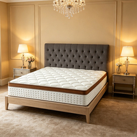 Matelas hybride moderne durable Queen Size avec ressorts ensachés à fermeté moyenne, sans fibre de verre, compressé, pour chambre à coucher et hôtel