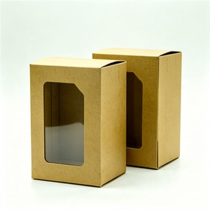 Custom Kraft Paper with Plastic PVC <b>Window</b> Gift Box Foldable Clear PVC <b>Window</b> Paper Packaging Box for Toys& Baby Care - Product Image 1