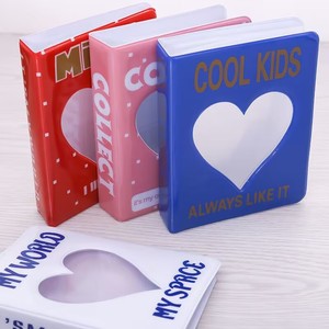 Album <span class=keywords><strong>photo</strong></span> miniature coréen coloré personnalisable à 32 pochettes en PVC en forme de cœur creux de 3 pouces pour collectionner les souvenirs Kpop - Product Image 4