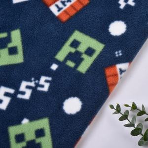 100% Polyester Fleece Fabric 260GSM 150CM Print Pixel Double Brushed for Children's Blankets Loungewear <strong>Hoodies</strong> - Product Image 1