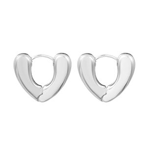 Gioielli moda oro placcato in acciaio inox cinese a buon mercato accessori da donna Design popolare cuore orecchini a cerchio - Product Image 6