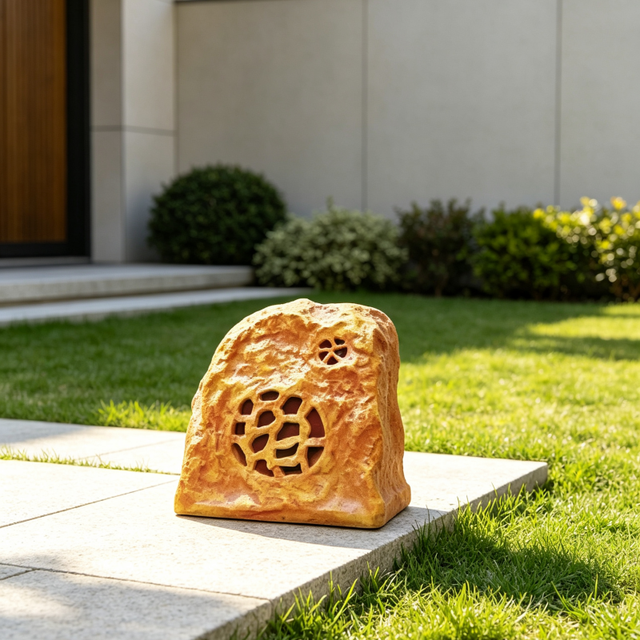 Waterproof  Landscape Rock Speaker 25W Outdoor Stone Audio Speaker for Public Plaza Villa Garden Landscaping Wholesale