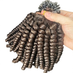 Extensiones de Cabello Humano Virgen Vietnamita Rusa Hair, Rizadas, Mini, con Punta Plana, Adhesión de Queratina, 100g, Colores Personalizados - Product Image 4