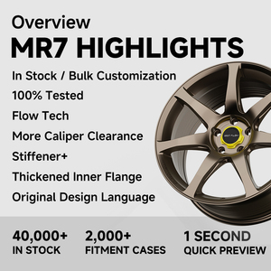 Cerchi in Lega di Alluminio Makstton Flow Formed FF-MR7S per <span class=keywords><strong>Volkswagen</strong></span> <span class=keywords><strong>Polo</strong></span>, 15-16 Pollici, Disponibili per Skoda Fabia A1 - Product Image 2