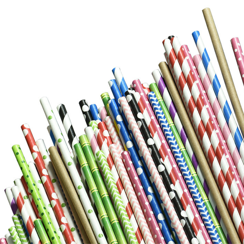 Custom Logo Eco Friendly Wholesale Colorful Biodegradable Compostable Wood Pulp Paper Drinking Straws for Restaurants for Drinks