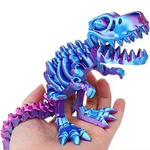 Ensemble de modèles de dinosaures imprimés en 3D, jouet anti-stress rotatif, squelette de Tyrannosaurus Rex, cadeau pour les anniversaires des enfants - Product Image 4