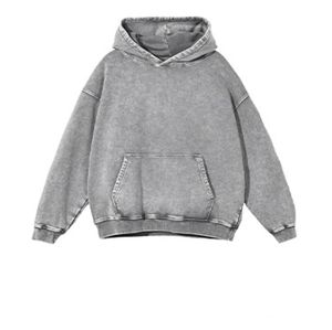 เสื้อฮู้ดพิมพ์ลายวินเทจแบบฟอกสีสไตล์แอซิดสโตน ทรงโอเวอร์ไซส์ ผ้าหนา สำหรับผู้ชาย ฤดูใบไม้ร่วง ฤดูหนาว - Product Image 5