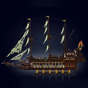 Mould King 13197 Série Navire Modèle de bateau pirate Le <span class=keywords><strong>Flying</strong></span> <span class=keywords><strong>Dutchman</strong></span> 4364PCS Blocs de construction Modèle de jouet technique Cadeaux de Noël - Product Image 5