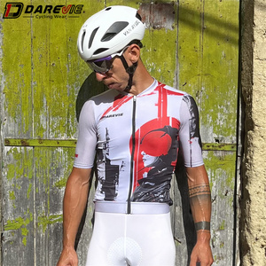 Abbigliamento <span class=keywords><strong>da</strong></span> Ciclismo Darevie Rosso Illusion, <span class=keywords><strong>Maglie</strong></span> <span class=keywords><strong>da</strong></span> Bicicletta Trek Team per Uomo - Product Image 6