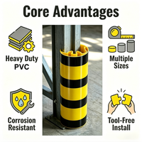 Poteau de protection PVC pour rayonnages, borne de sécurité anti-choc pour chariots élévateurs en entrepôt, 300-800mm
