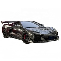 Kit carrosserie en fibre de carbone pour Chevrolet Corvette C8 Z06 2020+ : Lame de pare-chocs avant, Jupes latérales, Capot, Diffuseur arrière, Spoiler, Canards