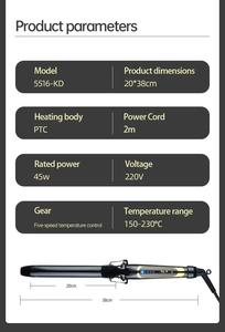 Fengmang 22 <span class=keywords><strong>25</strong></span> 28 32 36mm <span class=keywords><strong>Fer</strong></span> <span class=keywords><strong>à</strong></span> friser multi-tailles Outils de coiffage professionnels Chauffage rapide PTC Revêtement céramique <span class=keywords><strong>Fer</strong></span> <span class=keywords><strong>à</strong></span> friser ondulé - Product Image 6