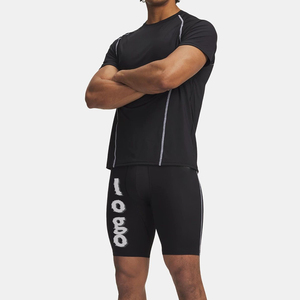 Custom <strong>Men's</strong> Eco-Friendly Compression Swim Trunks Quick Dry High Stretch Elastic Waist Contrast Stitching Breathable Windproof - Product Image 3