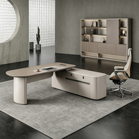 Meubles de bureau de style italien KMJ, bureau de direction moderne, table de patron de luxe pour poste de travail de manager