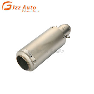 Silencieux d'échappement universel pour <span class=keywords><strong>moto</strong></span>, argenté, diamètre d'entrée 51 mm, diamètre de sortie 89 mm, corps 245 mm, longueur totale - Product Image 3