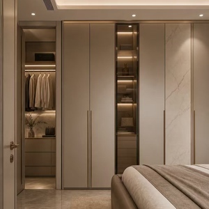 BALOM Wood Built-in Modern Bedroom Closet with Soft Close Drawers Custom Color Size OEM Factory Direct CE Certified - Product Image 1