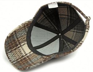 หมวกเบสบอลลายสก็อตแบบแข็งสำหรับผู้หญิง ขายส่ง ป้องกันแสงแดดกลางแจ้ง หมวกเบสบอลแบบกำหนดเองได้ - Product Image 6