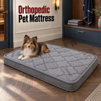 Matelas orthopédique pour chien avec emballage personnalisé, étiquettes de marque sur mesure et tissus de revêtement pour lignes de produits en marque blanche
