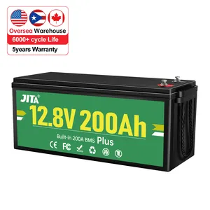 12v 태양 전지 팩 리튬 12.8V 충전식 딥 사이클 12V 100Ah 200Ah 300Ah Lifepo4 배터리 팩 리튬 이온 에너지