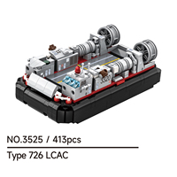 Wange 3525 Type 726 LCAC Aircraft Submarine Navy MOC Bricks Model Assembly Building Block Plastic Toy Set Kids Gift Wholesale