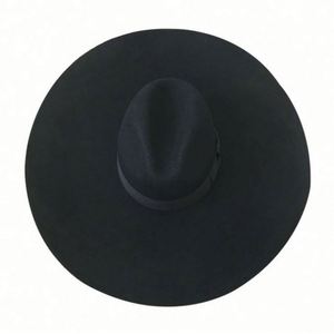Sombreros Fedora para Mujer, Negros, Ala de 16 cm, Estilo Vintage, Ala Ancha, Alta Calidad, 100% Lana, Precio Bajo, 300 Piezas, para Fiestas, Pesca - Product Image 3