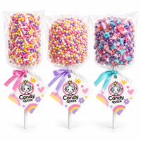 Vente en gros directe d'usine, gros bonbons à la guimauve avec des pépites de sucre colorées, cadeau de Noël, bonbons OEM ODM, fournisseur de bonbons