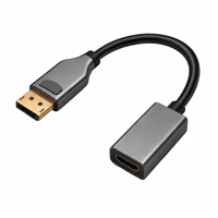Câble adaptateur FARSINCE 0,2 m DP 1.4 vers HDMI 2.1, coque en alliage d'aluminium, cordon convertisseur vidéo 8K 60Hz 4K UHD